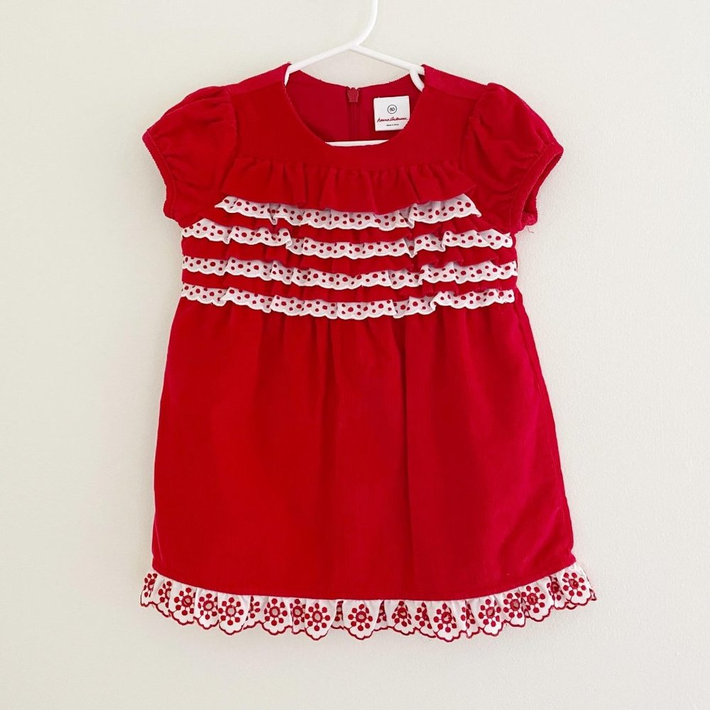 Hanna Andersson Red Corduroy Dress, 80 / 18-24m
